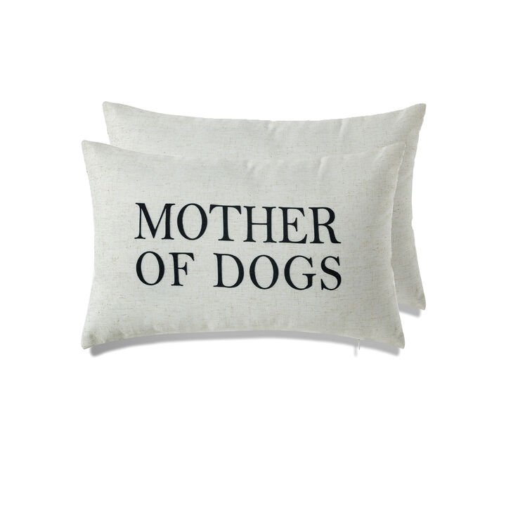Home and Dog throw pillow - set of 2