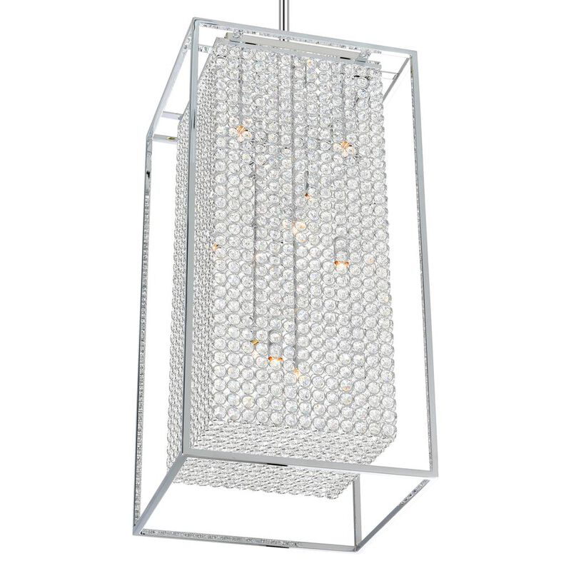 CWI Lighting Cube 11 Light Chandelier With Chrome Finish
