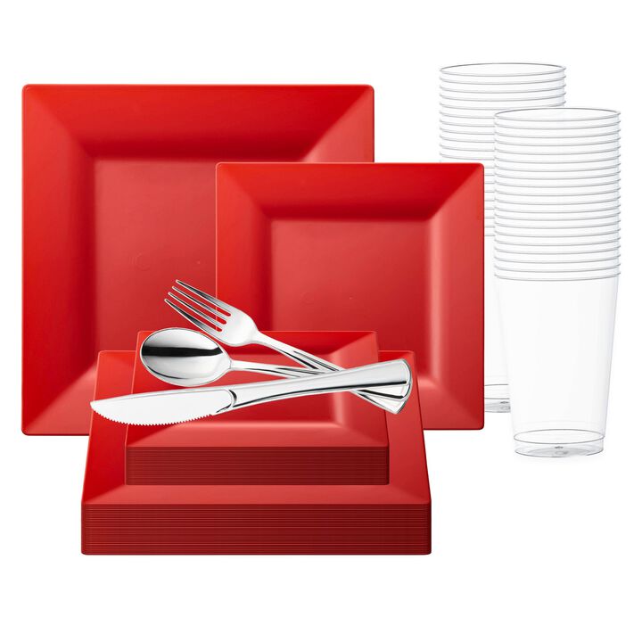 Square Plastic Wedding Value Set (30 Sets)