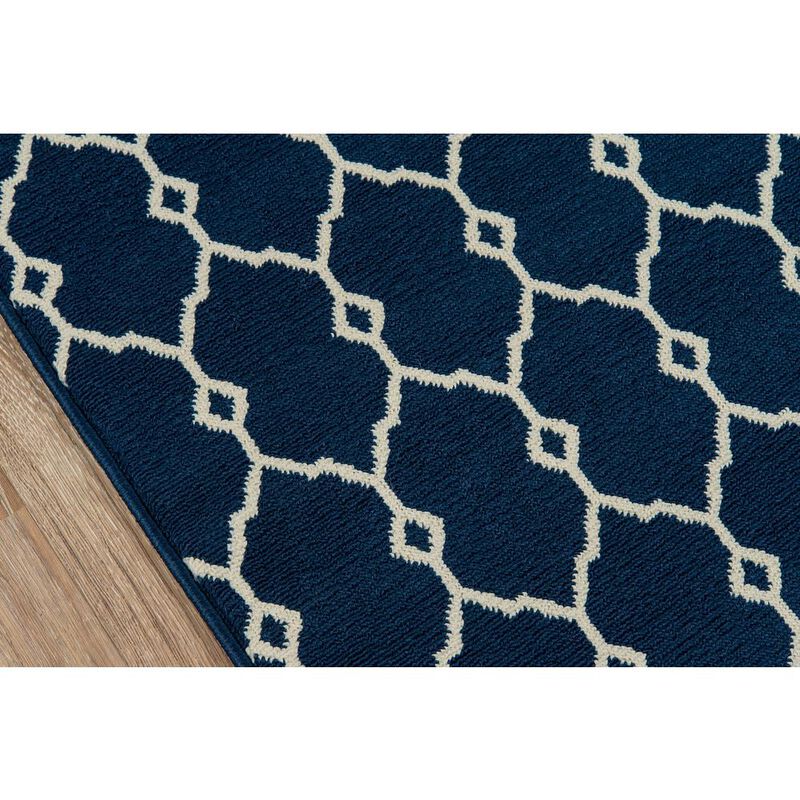 Momeni Contemporary Rectangle Area Rug, Navy, 3'11 X 5'7
