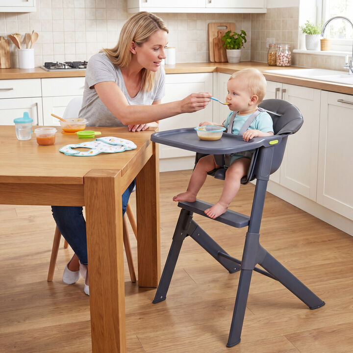 3 in 1 Convertible Baby High Chair with Tray and Adjustable Footrest