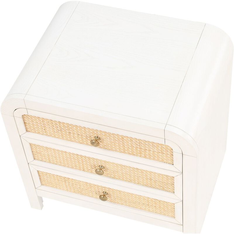 Meridian Furniture Siena White Night Stand