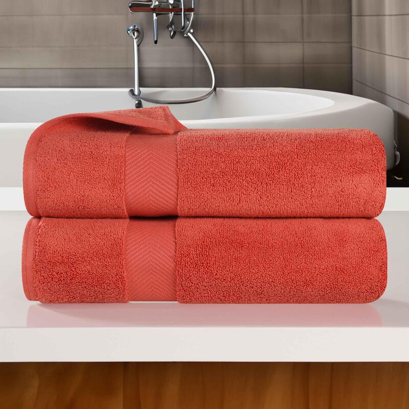Plush Zero Twist Cotton Bath Towels Set of 2 for Bathroom Comfort image number 1