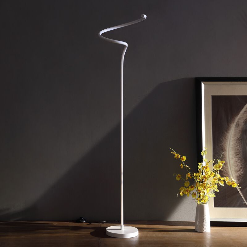 Hivvago 51" White LED Novelty Floor Lamp With White