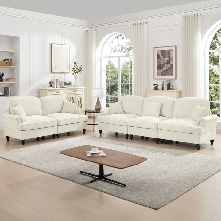 Baxpaf Mid-Century Modern Modular Sofa Set