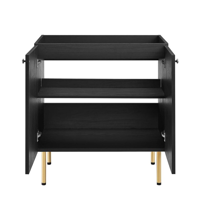 Modway EEI-6602-BLK Chaucer 30" Bathroom Vanity Cabinet (Sink Basin Not Included), Black image number 6