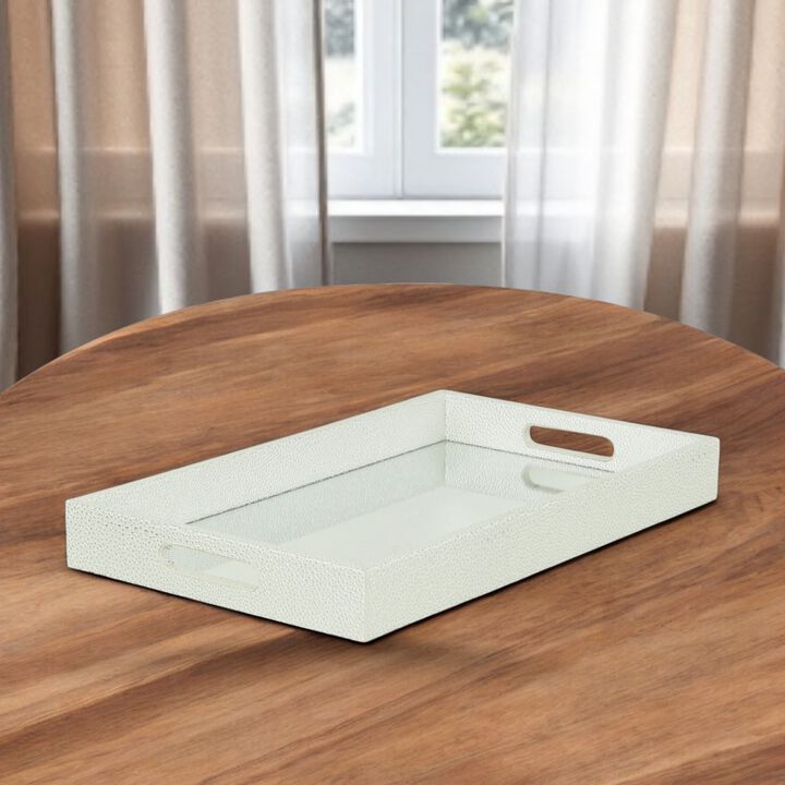 Wooden Rectangular Handmade Tray with Handles – Decorative Serving Tray for Everyday Use and Entertaining