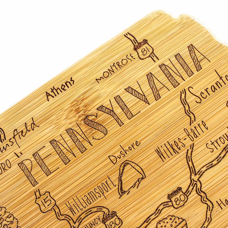 Destination Pennsylvania Cutting Board, 16" x 9-3/4"