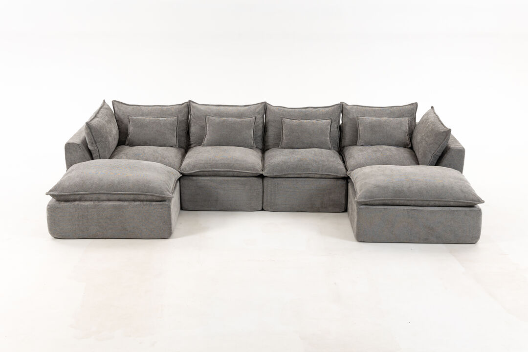 Blebze 129.8" Couch Oversized Modular Sectional