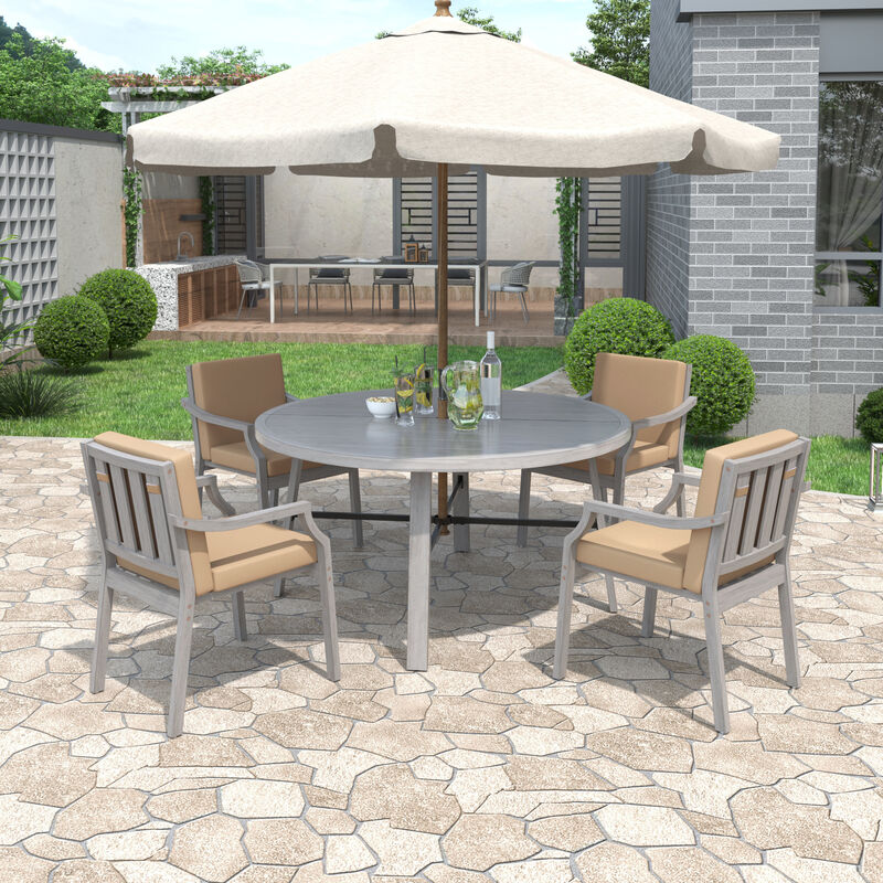 Merax Outdoor Dinning Set for 4 Person