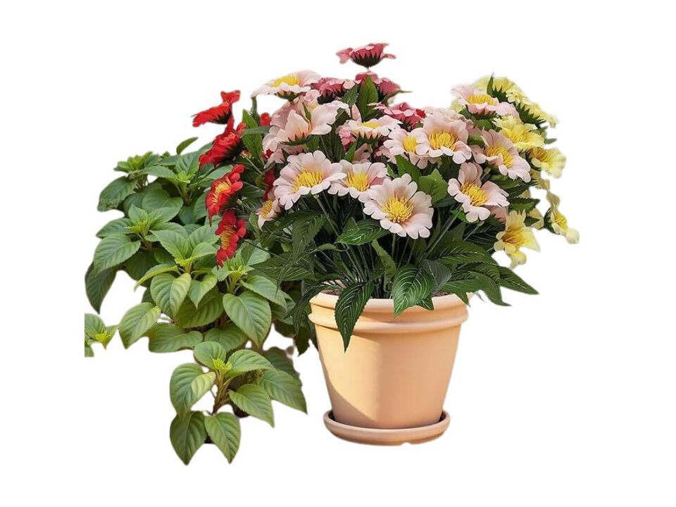 Mixed Color Artificial Daisy Flower Stems Outdoor Garden Porch Decor