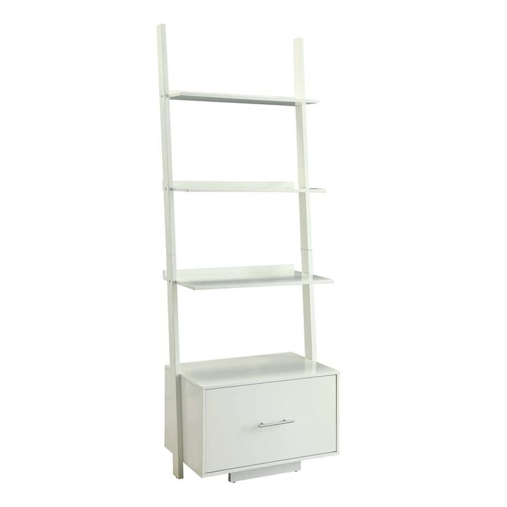 Convience Concept, Inc. American Heritage Ladder Bookcase with File Drawer