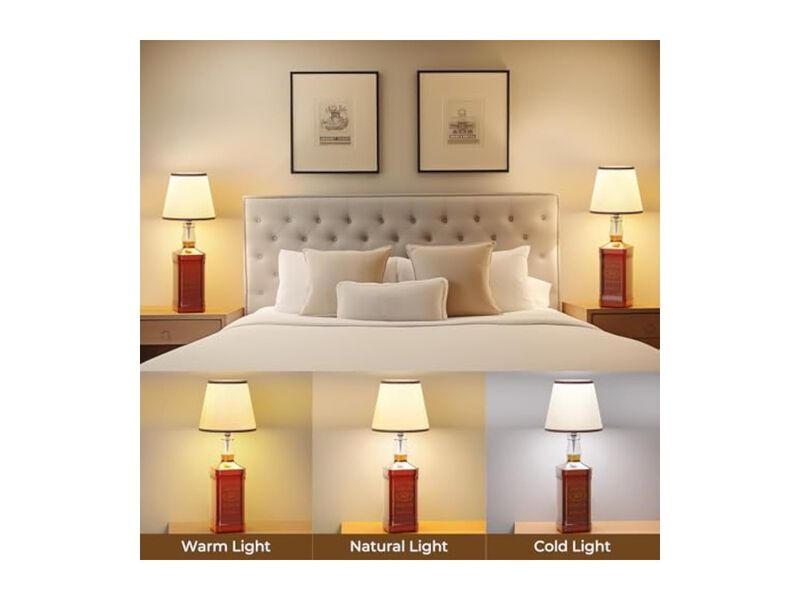 Cordless Remote Control Portable 2 Pack Bottle Lamps For Bedroom Outdoor 5000mAh image number 3