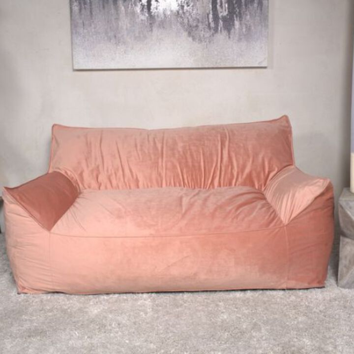 GOODSILO Velveteen Oversized Bean Bag Chair with Armrests Cozy Comfort Modern Design