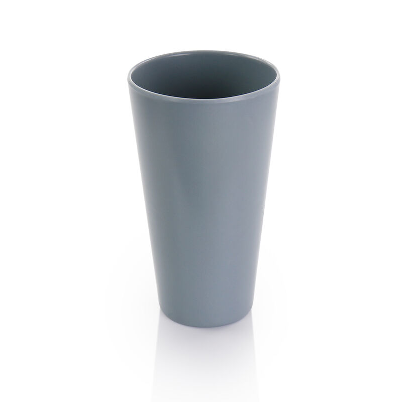 Gibson Home 12 Piece Grayson Melamine Square Dinnerware Set in Gray