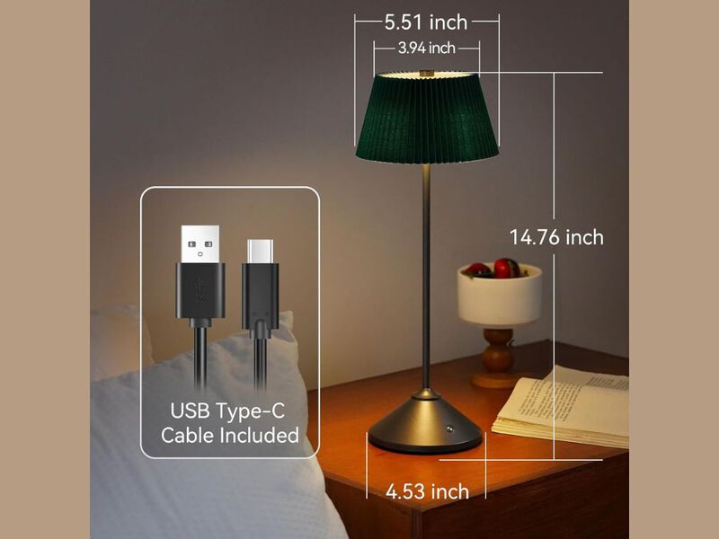 Cordless Rechargeable Table Lamp Waterproof Portable Indoor Outdoor Light image number 2