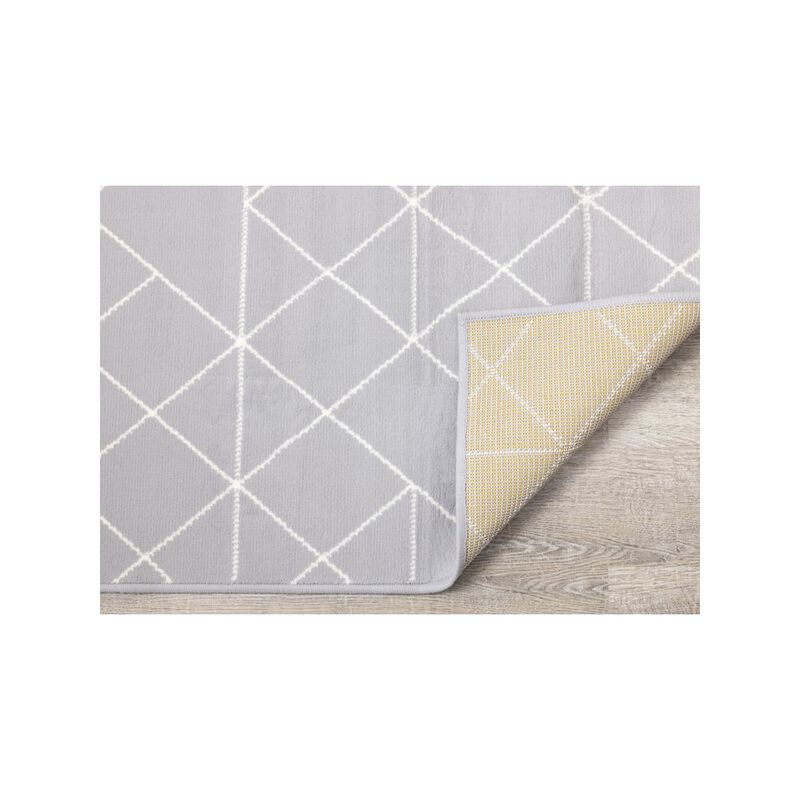 Novelle Home Functional Style Grey White Geometric Rug, 4'7 x 6'7, 4'7 x 6'7 image number 6