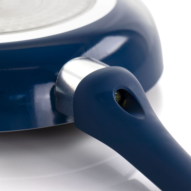Gibson Home Charmont 9.5 Inch Nonstick Aluminum Frying Pan in Yale Blue