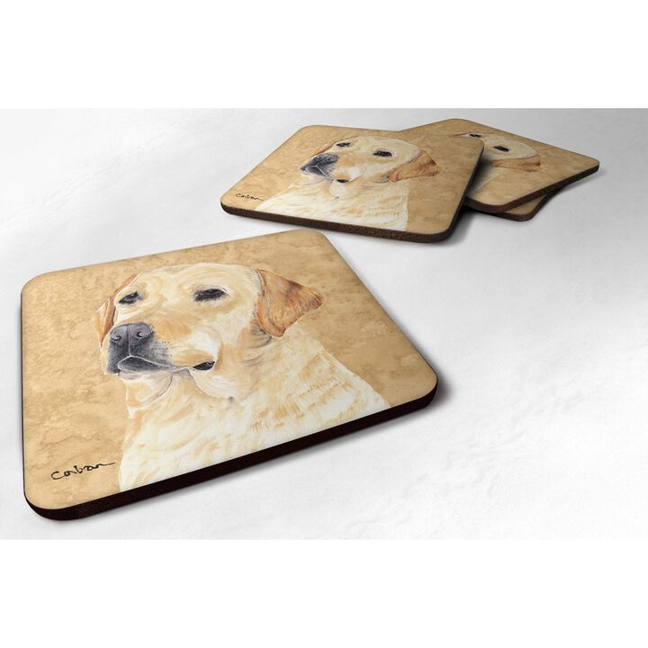 Caroline's Treasures SC9133FC Labrador Foam Coasters (Set of 4), 3.5 H x 3.5 W, Multicolor