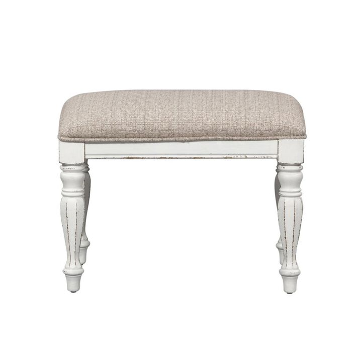 Liberty Furniture Magnolia Manor Accent Bench in Antique White
