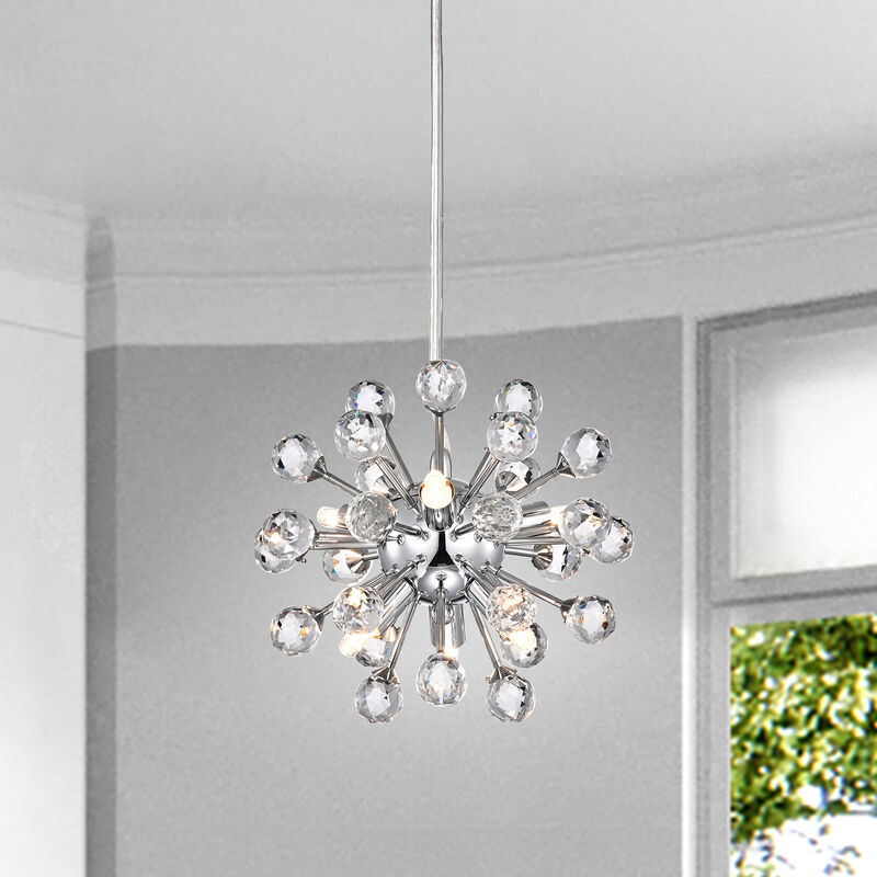 Isabel Mini Pendant 6-light Sputnik Clear Crystal Balls Pendant Chandelier image number 8