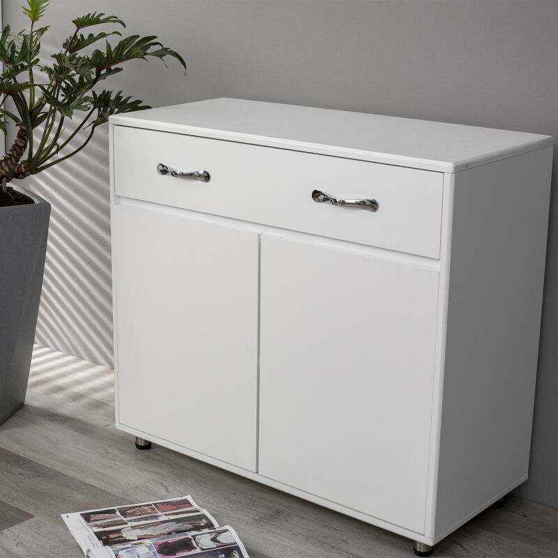Two door Side Table-White