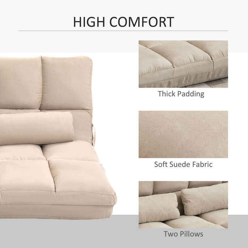 Merax Folding Sofa Couch with 2 Pillows