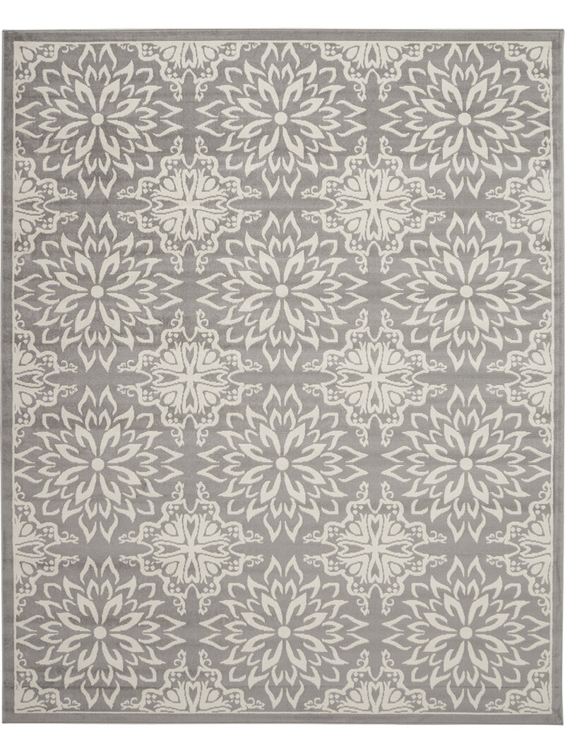 Jubilant JUB06 Ivory/Gray 8' x Round Rug