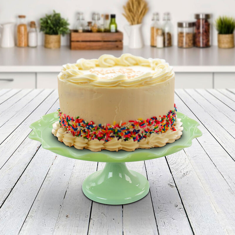 Martha Stewart Jadeite Glass Cake Stand