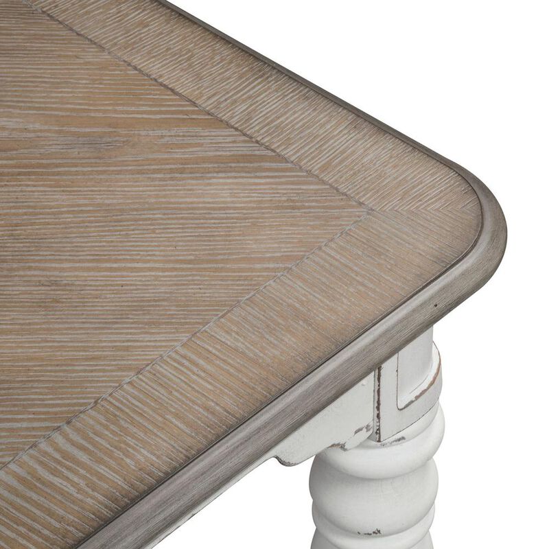 Liberty Furniture Magnolia Manor Leg Table in Antique White image number 4