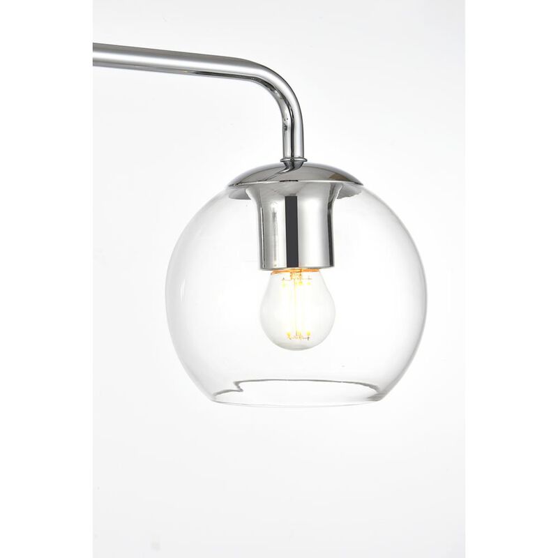 Living District Genesis 4 light Chrome and Clear Bath Sconce