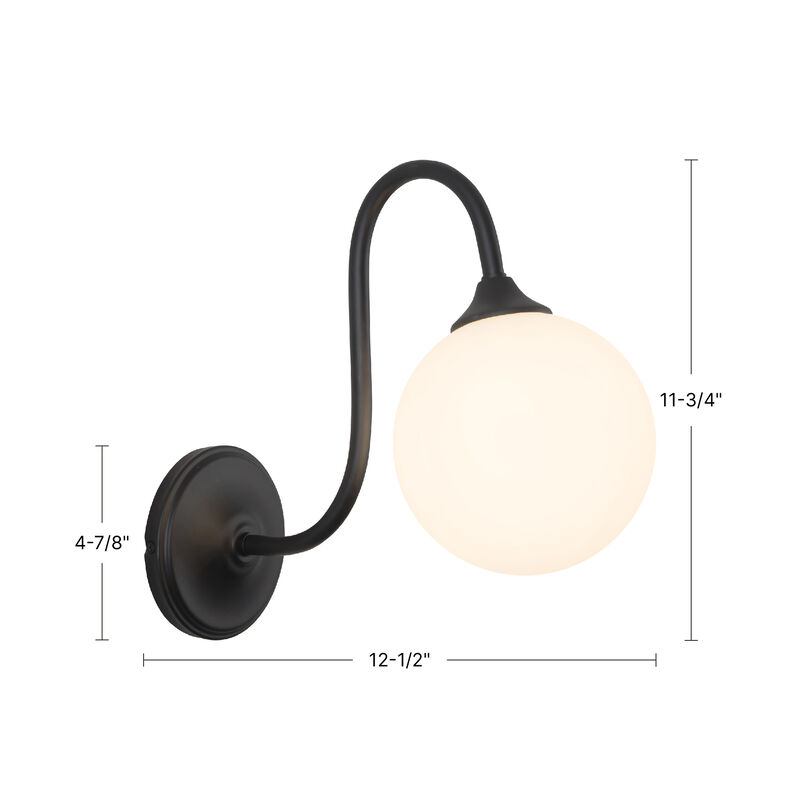 Bancroft 12-in Damp-Rated Wall/Vanity Light image number 9