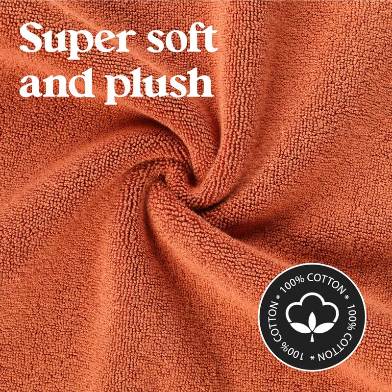 Modern Absorbent Cotton Bath Mat Set of 2 with Washable Fabric image number 2