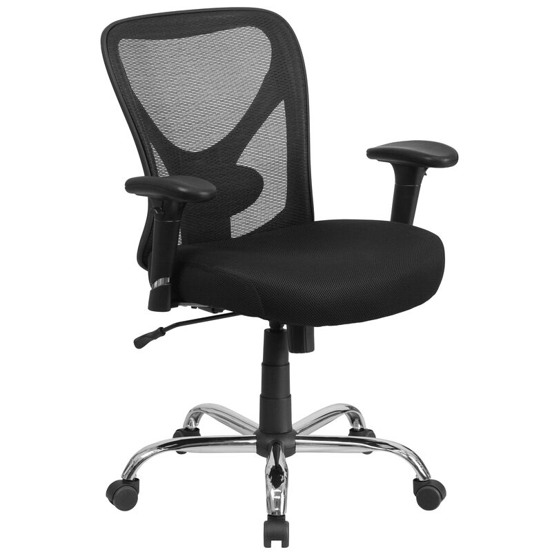 Big & Tall Office Chair | Adjustable Height Mesh Swivel Office Chair with Wheels image number 0