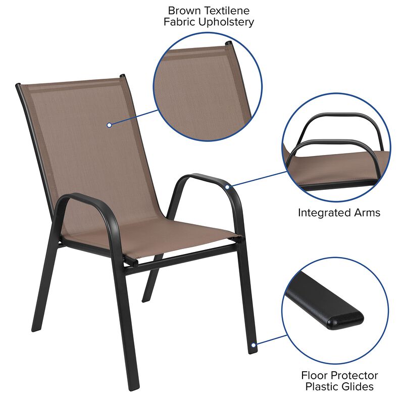 31.5x55 Gray Patio Table Set image number 3