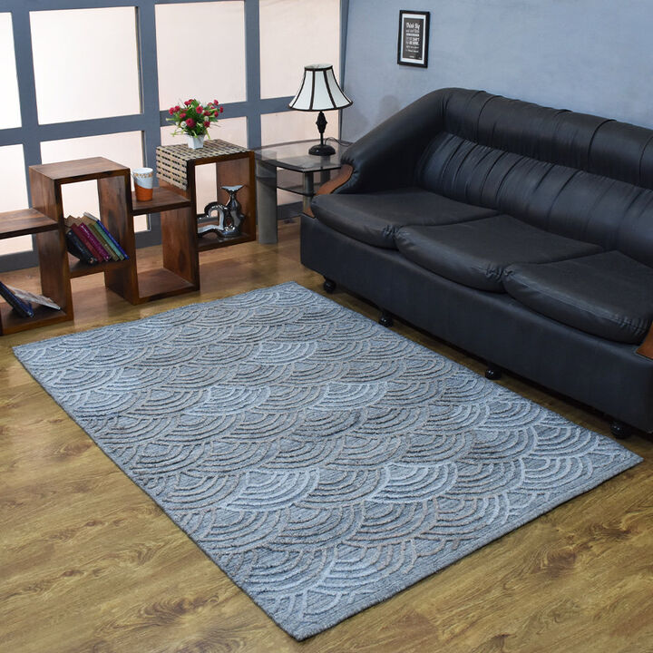 RUGSOTIC CARPETS HAND WOVEN FLAT WEAVE KILIM POLYESTER ECO-FRIENDLY AREA RUGS  - Rectangle Shape, Geometric Modern Design, Low Pile  Handmade Area Rugs (DP0007)
