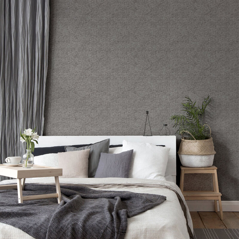 Leland Charcoal Woven Wallpaper image number 2