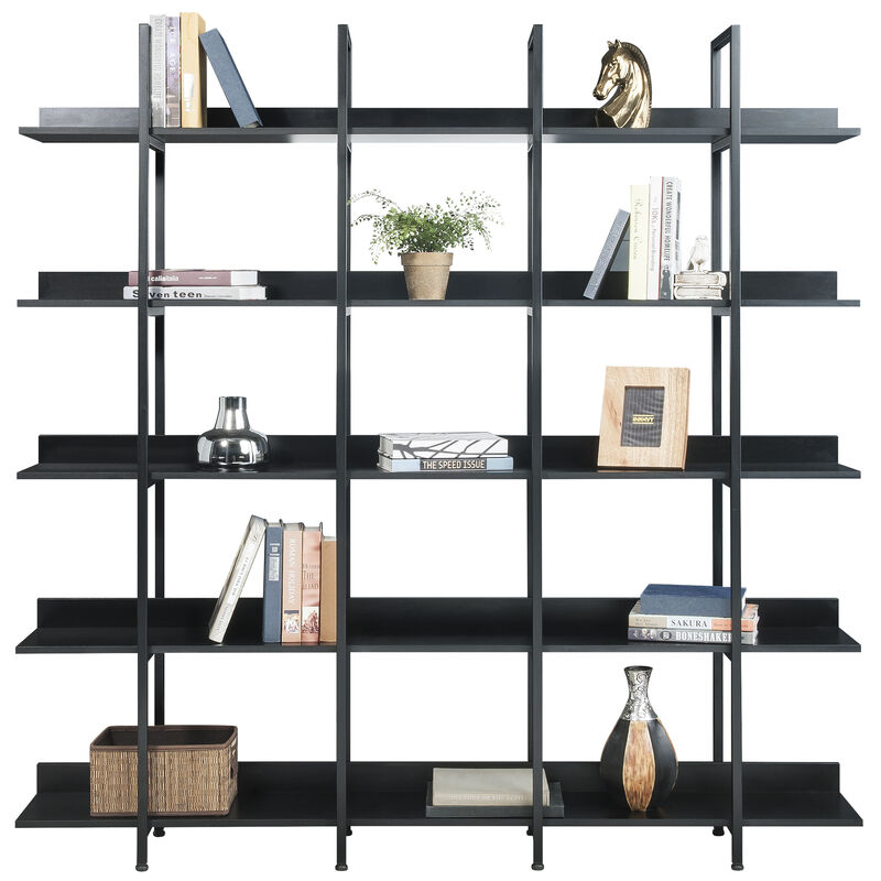 Merax Industrial  5 Tier Bookcase Open Bookshelf