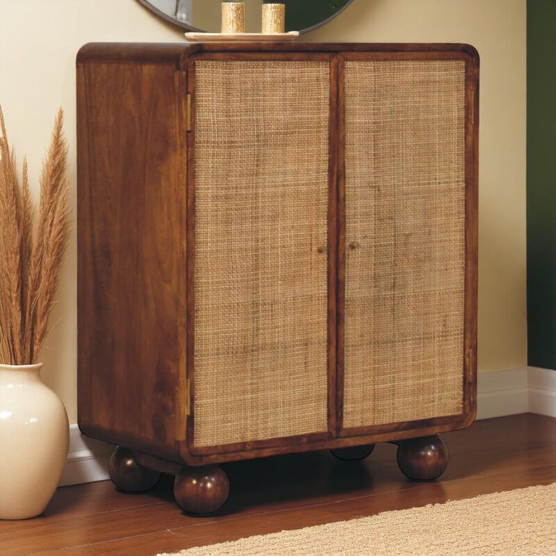 Larissa 2 Door Chestnut Cabinet image number 1