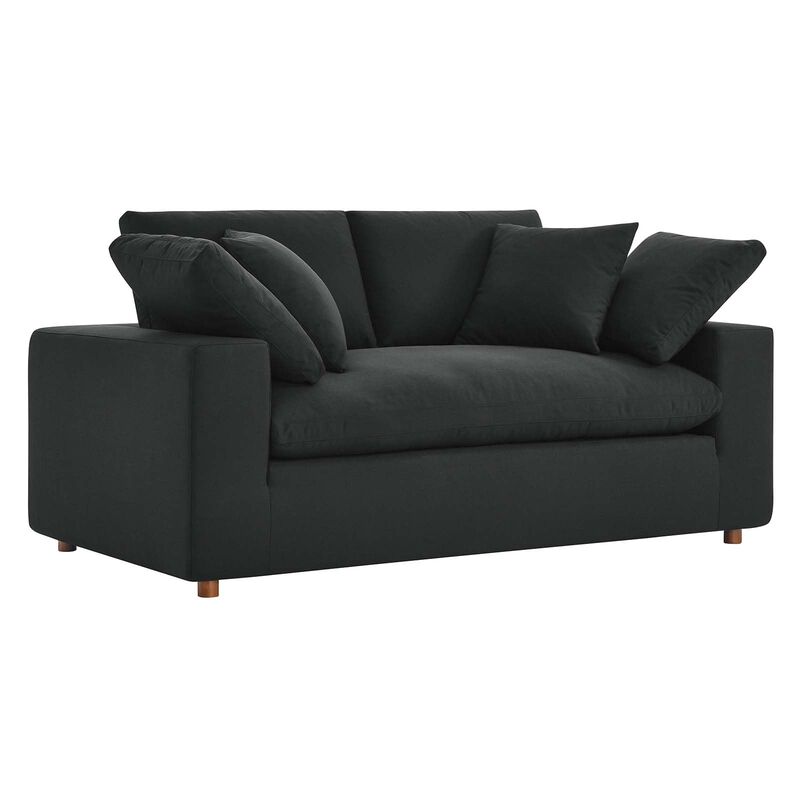 Modway EEI-4859-BLK Commix Down Filled Overstuffed Loveseat, Black image number 0