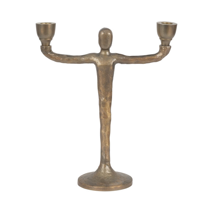 Metal 12" 2 Taper Candelabra