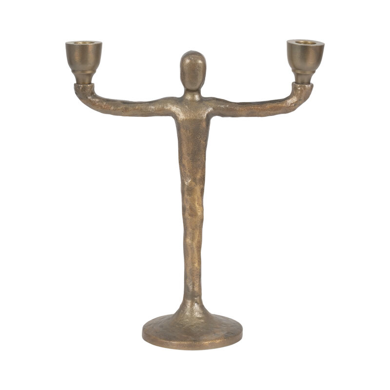 Metal 12" 2 Taper Candelabra image number 0