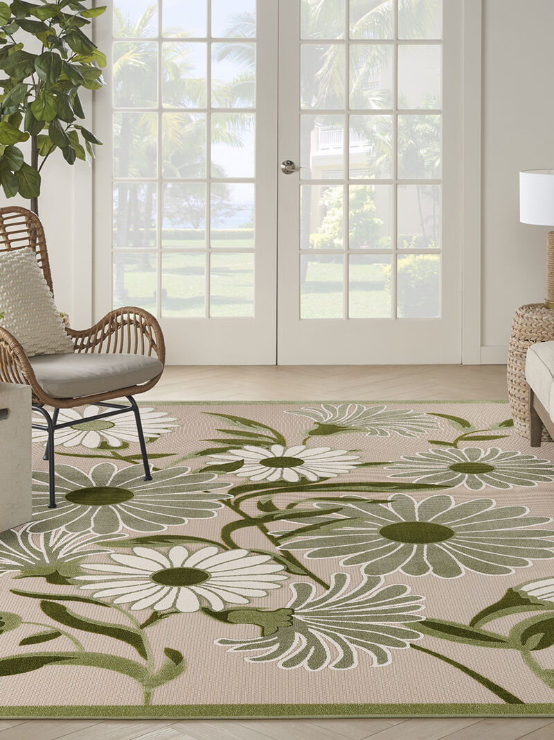 Aloha ALH33 Ivory/Green 10' x 14' Rug