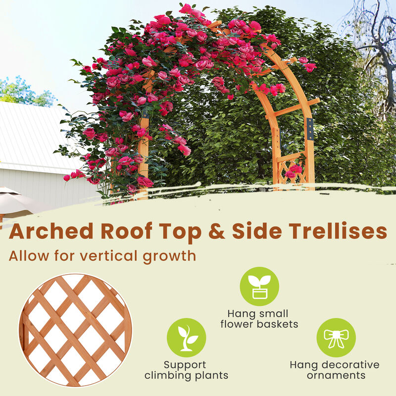 Garden Arch Arbor for Climbing Plants to Support Vines and Enhance Outdoor Landscaping Decor