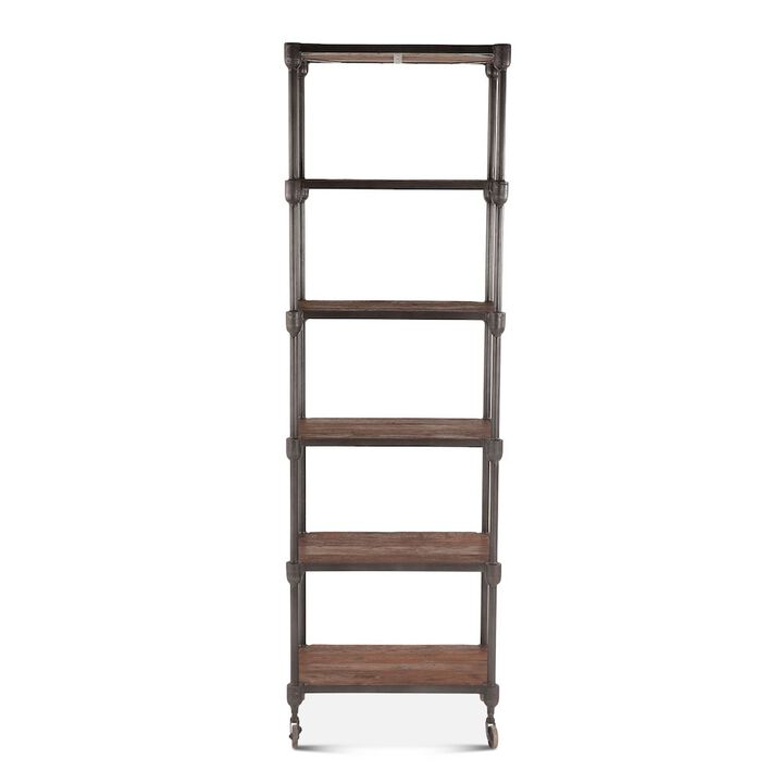 World Interiors Paxton 25-Inch Wide Industrial Bookshelf