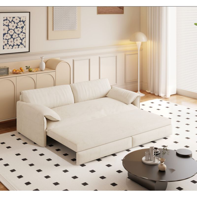 Lescet Velvet Pull‑Out Sleeper Sofa Bed image number 3