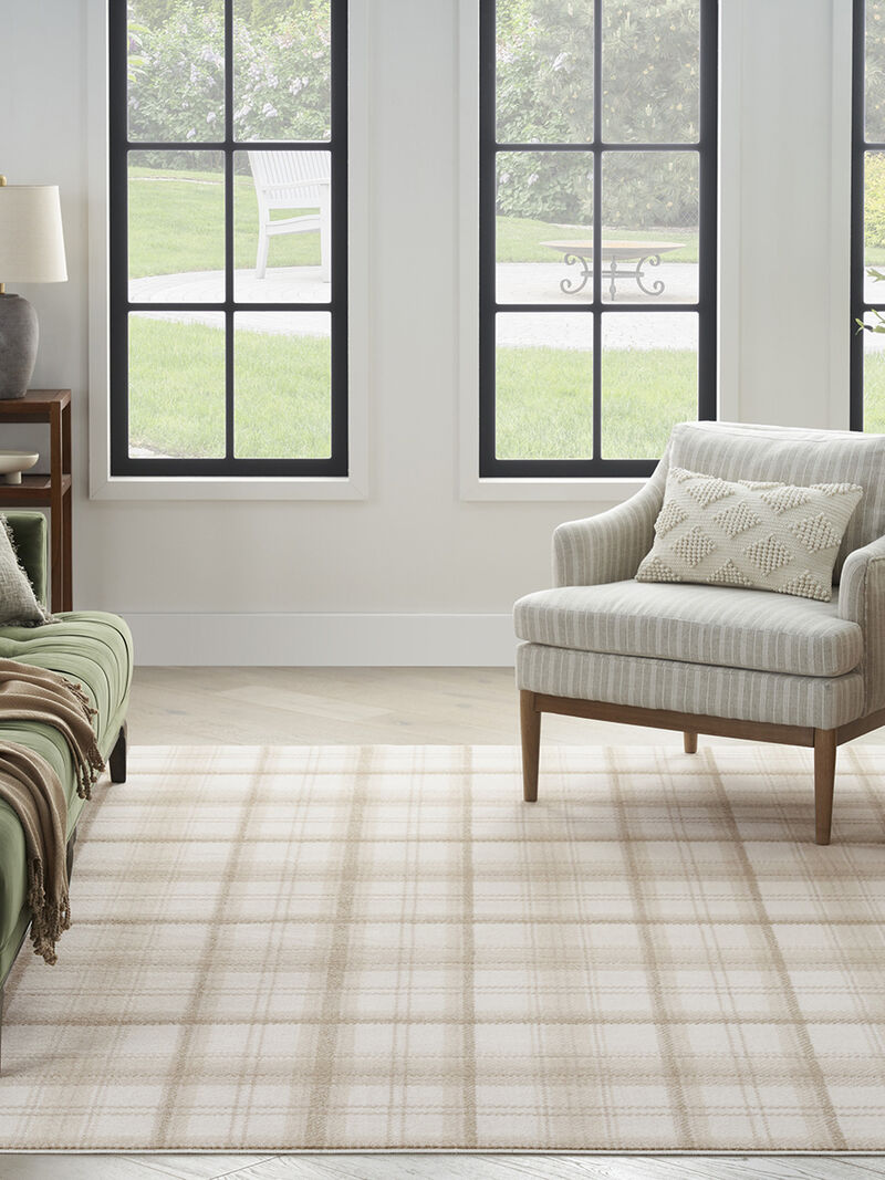Grafix GRF03 Ivory/Beige 3'9" x 5'9" Rug image number 1