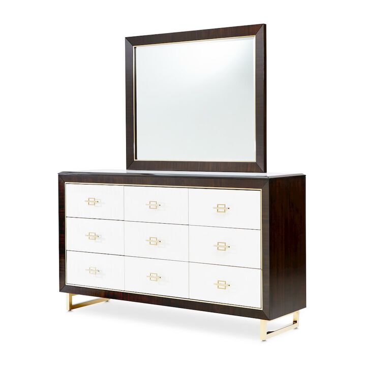 Michael Amini Belmont Place Dresser & Mirror - Espresso