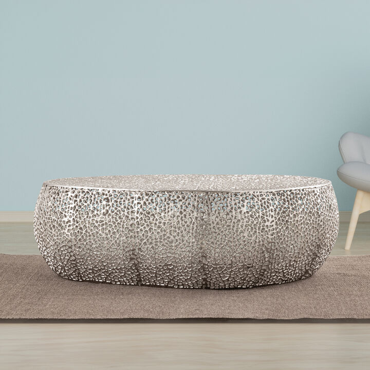 Iveressae Oval Open-Mesh Coffee Table