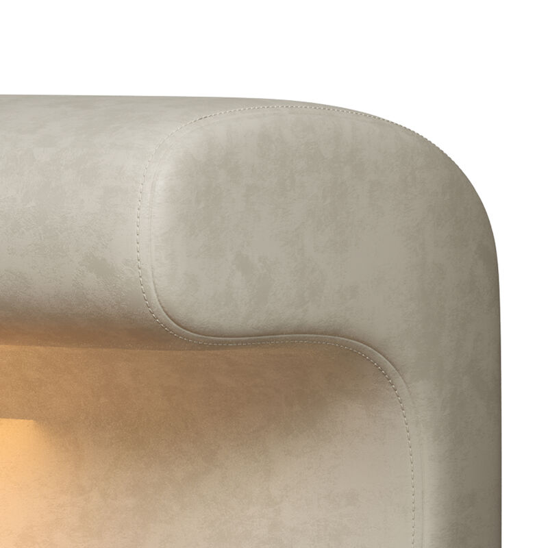 Entryway Bench Leather Upholstered Ottoman with LED sensor light for living room ,bedroom,end of bed image number 3